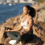 Young adult demonstrating calm emotional control