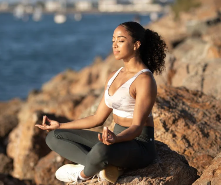 Young adult demonstrating calm emotional control